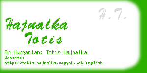 hajnalka totis business card